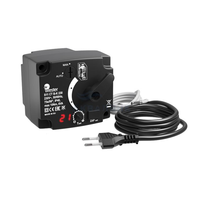 Привод Wester S11 MOD X 20758 K, 24В 75сек, 10Нм 90°C,WA-006