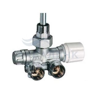 Узел Far нижнего подключения, терморегулирующий правый для одно-двухтрубных систем