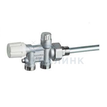 Узел Far нижнего подключения, терморегулирующий отводы М24х19, к радиатору для одно-двухтрубных систем