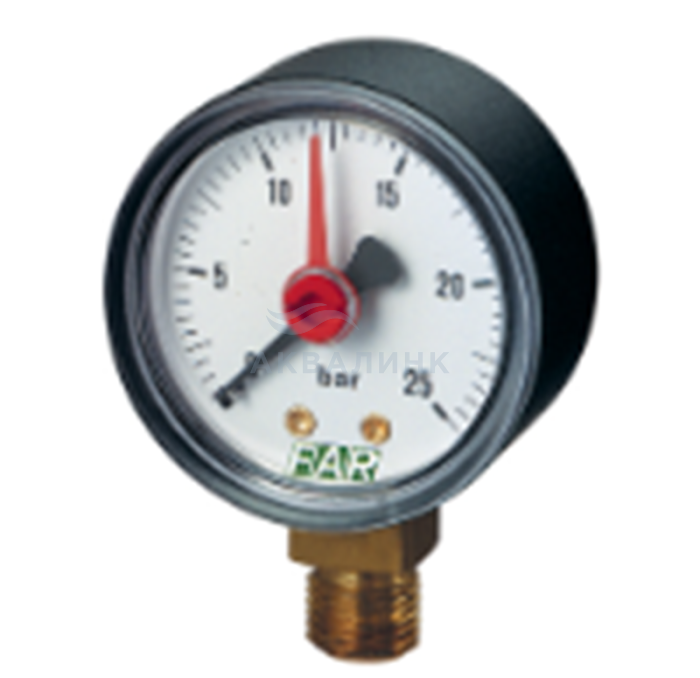 Манометр FAR 1/4" (радиальное соед.) , 0-10 бар, - 20-80 °C, O 63 мм