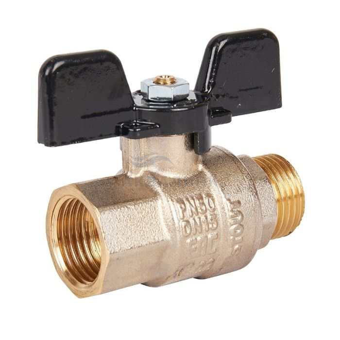 Кран шаровой STOUT бабочка в/н