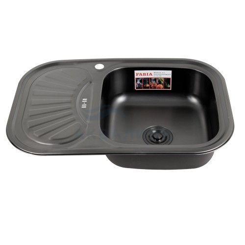 Мойка врезная Fabia 75х49 правая чаша Графит