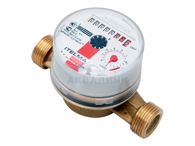 Счетчик воды ITELMA  WFW-20.D110 Ду15 L110 для горячей воды без сгонов