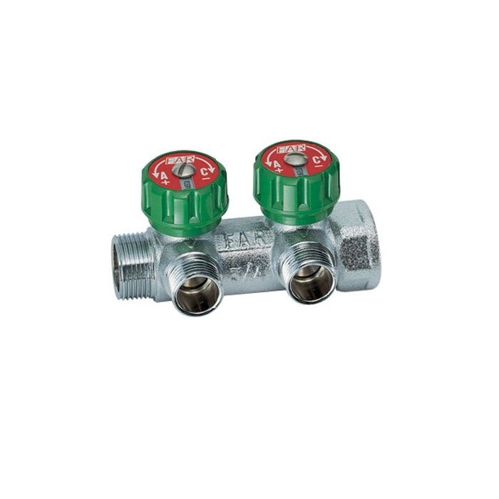 Коллектор FAR регулируемый с отводами 1/2"