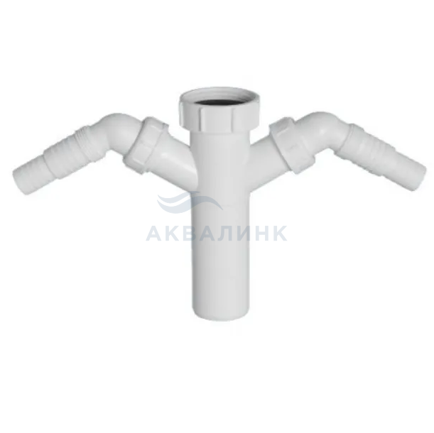 Вставка McAlpine TEE4 1-1/2-40мм с двумя адаптерами под углом для сифона 