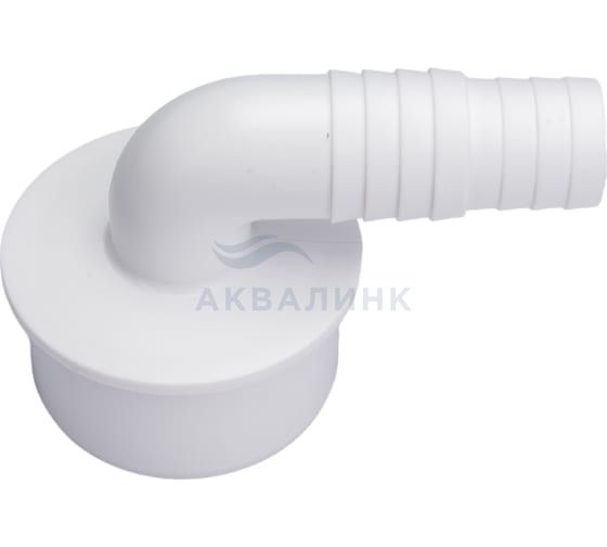 Адаптер Wirquin угловой D40, для сливного шланга, белый
