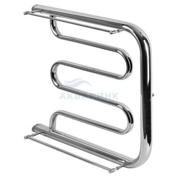 Полотенцесушитель водяной INDIGO Фокстрот Standart с полкой (н.р.1") (с держателем, Полиров.)