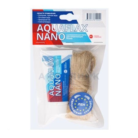 Комплект Aquaflax nano с Европейским льном в пакетах тюбик 80г + 20г лен