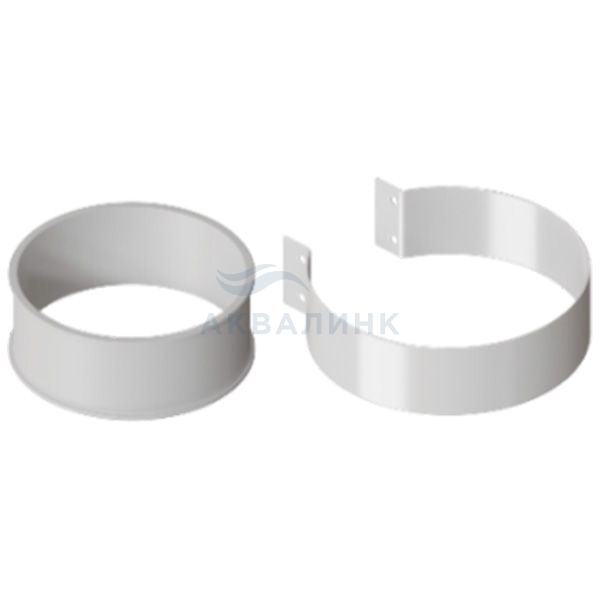 Хомут ROMMER комплект D100 (резиновый хомут, хомут стальн. гнутый, саморезы 2 шт. RCA-6010-000001