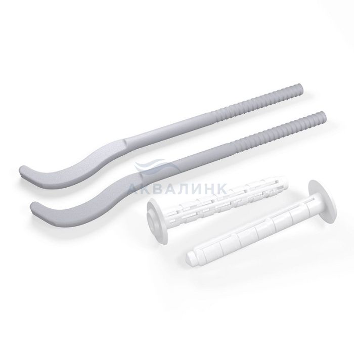 Комплект плоских кронштейнов Royal Thermo с дюбелем 7,2х170мм, серебристые RT06-02