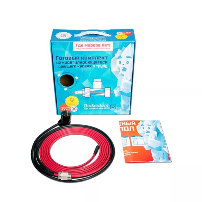Комплект греющего кабеля Где Мороза Нет! 16 Вт/м В трубу