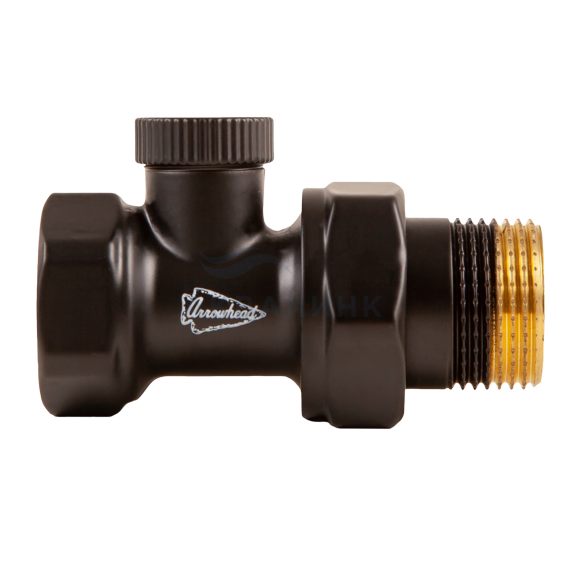 Клапан запорный Arrowhead Black, прямой Ду15 215022B черный