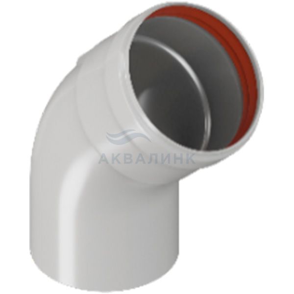 Отвод ROMMER D 80 угол 45гр. 1-раструбн. M/F RCA-0080-000045 