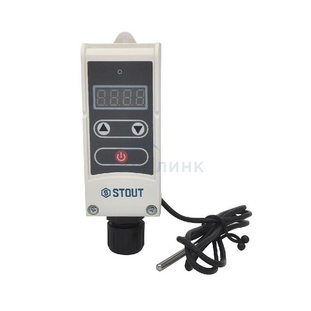 Термостат Stout с выносным датчиком 0,9м электронный 5-90гр.С STE-1006-100590