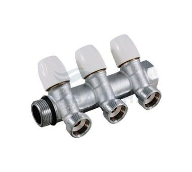 Коллектор Tiemme регулируемый с вентилями с отводами 3/4"