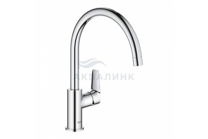 Смеситель для кухни GROHE Bau Edge поворотный трубкообразный излив (хром) 31367001