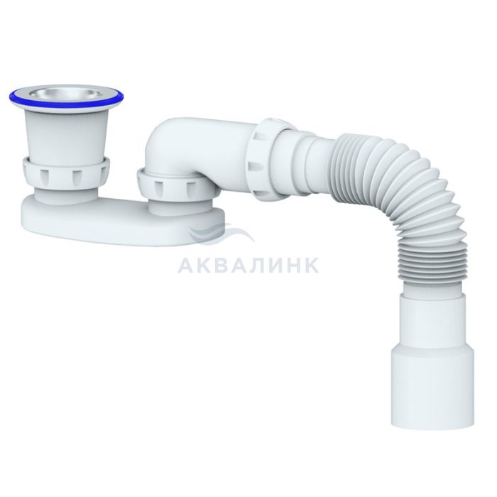 Сифон для душевого поддона Unicorn G22 1-1/2х40 с гофрой 40х40/50
