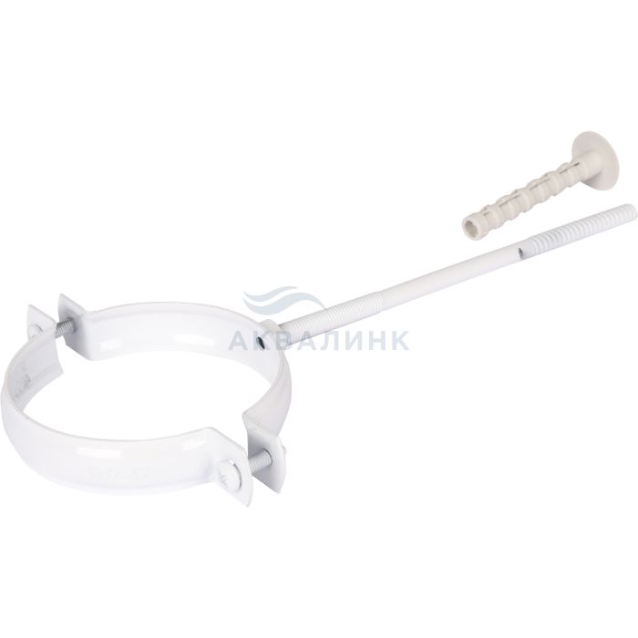 Крепление к стене ROMMER  D80 белое металлическое хомут RCA-0080-020111 