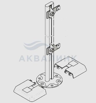 Кронштейн напольный Buderus KHC450 BH 300-400/120 (с декоративной крышкой) (тип 10/11)