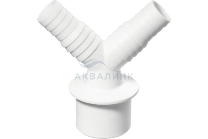 Адаптер Wirquin двойной 40V, для сливных шлангов, белый