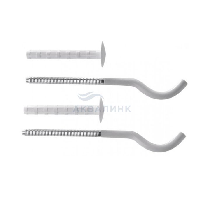 Кронштейн с дюбелем сплющенный прорезиненный Global 7х170мм, пара