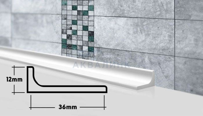 Бордюр для ванны ГЛ36 1800х36х12