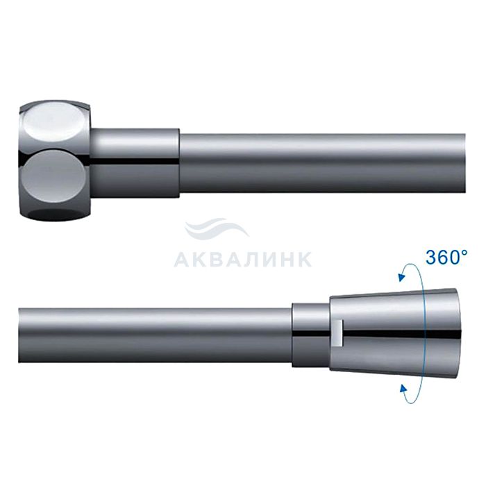 Шланг для душа Haiba 150см, ПВХ серебристый HB44-2 