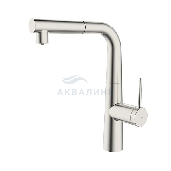 Смеситель для кухни IDDIS Пьюр (Pure), с каналом питьевой воды, выдвижной излив, сатин PURBNPFi05N
