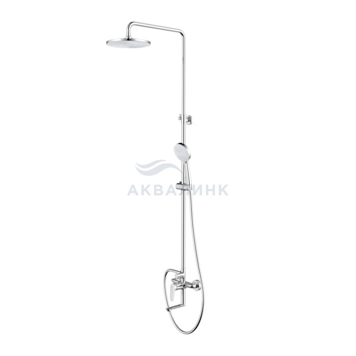 Система душевая IDDIS Зодиак Икс (Zodiac X) с тропическим душем, хром глянцевый, ZDXSB3Fi06