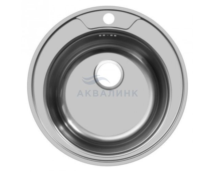 Мойка врезная D-49 (0,6х160) с сифоном 