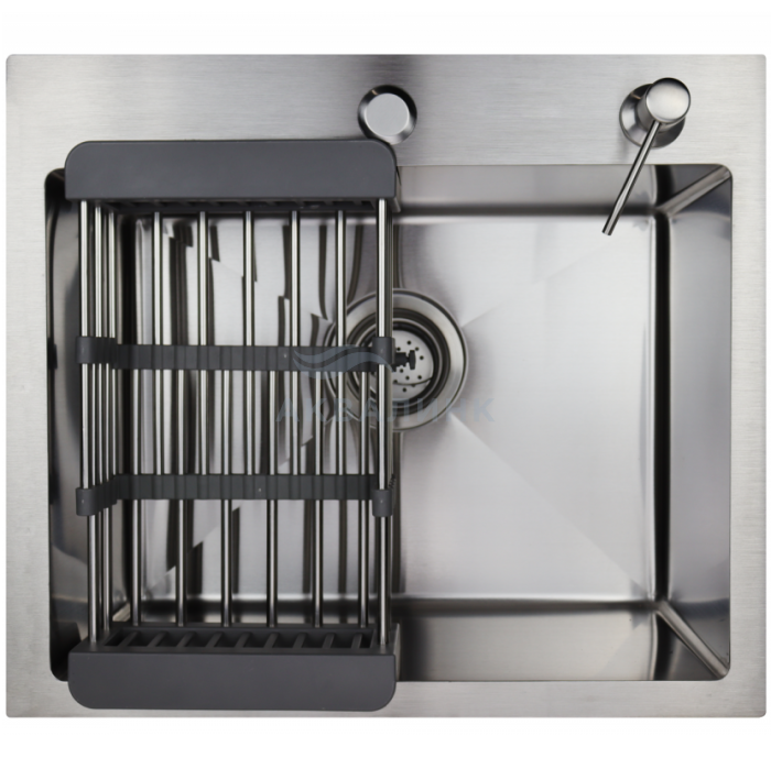 Мойка врезная SIRIUSLINE 50х40 с коландером и дозатором