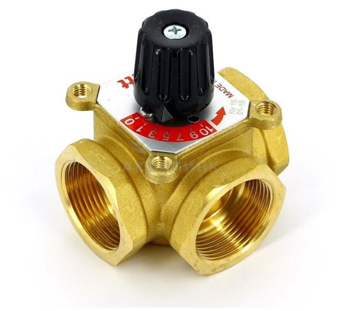 Клапан TIM трёхходовой поворотный смесительный 1" BL3804