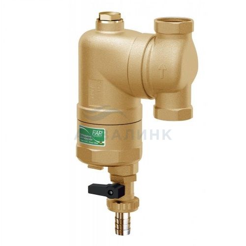 Сепаратор шлама (дешламатор) Smart 3/4", с магнитной вставкой, с поворотным соединением, латунный FAR FA 2272 34