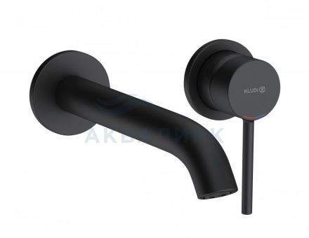 Смеситель для раковины KLUDI BOZZ 382453976 встраиваемый, на 2 отверстия, черный матовый 