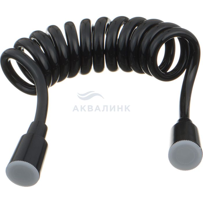 Шланг для душа MELODIA Luxe (Люкс) тип "телефон" ПВХ, 1/2х1/2, 150см, черный MKP34432BL BK