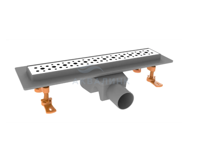 Канал дренажный Nova боковой Ø50 решетка пузырьки