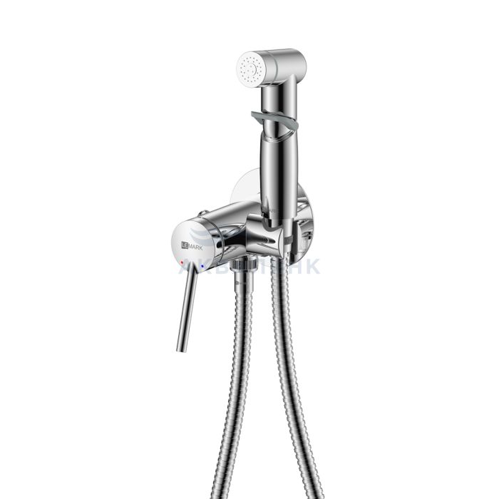 Смеситель для биде LEMARK Minima встраиваемый, с гигиеническим душем, хром LM3819C