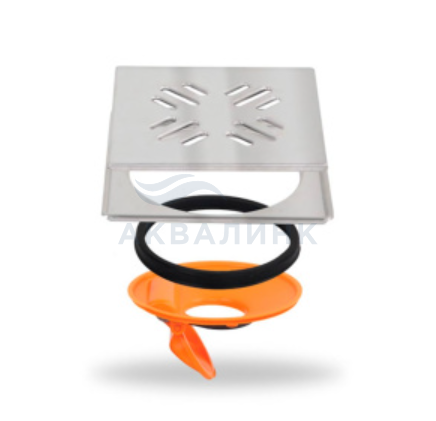 Решетка Metaleks 10х10см LINIA 1мм, с сухим затвором "Borinni"