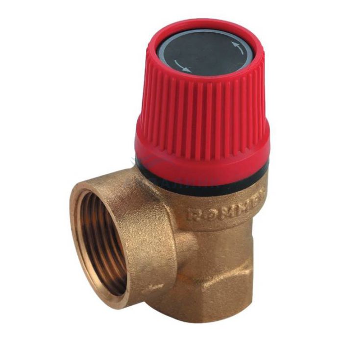 Клапан предохранительный ROMMER для отопления 3 бар 1/2"x3/4"