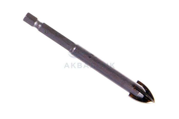 Сверло по кафелю, керамике, стеклу ЗУБР 29845-12_z01 с четырьмя режущими лезвиями, 12х95мм