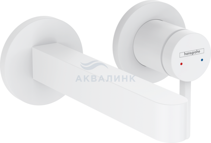 Смеситель для раковины Hansgrohe Finoris настенный на 2 отверстия белый 76051700