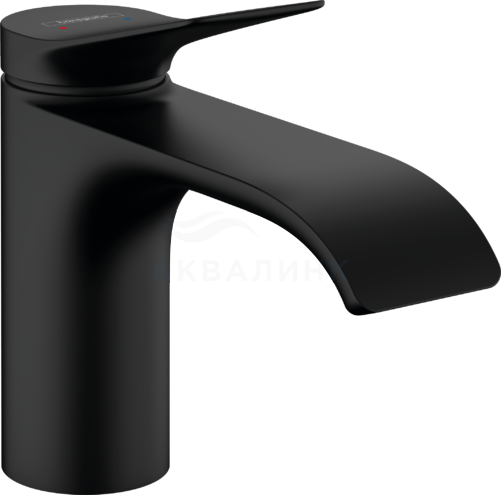Смеситель для раковины Hansgrohe Vivenis 80 со сливным гарнитуром черный 75010670