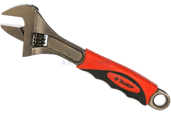 Ключ разводной ЗУБР Эксперт, увеличенный зев, 200 / 30 мм