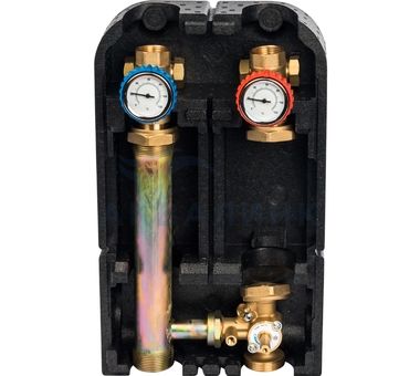 Группа насосная STOUT с 3-х ходовым приводным смесителем без насоса в теплоизоляции DN 25  SDG-0003