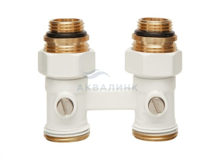 Узел нижнего подключения Arrowhead White H-образный, прямой, 3/4"- 1/2", белый 216032W