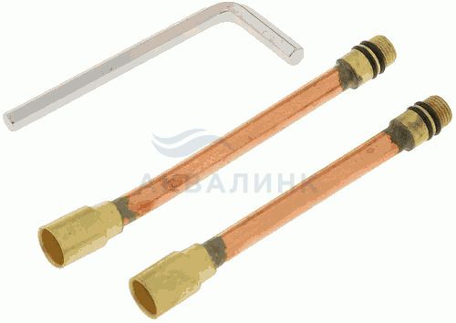 Удлинитель MELODIA MKP21003WP для подводки к смесителю лат. 125мм+110мм (пара) с ключом