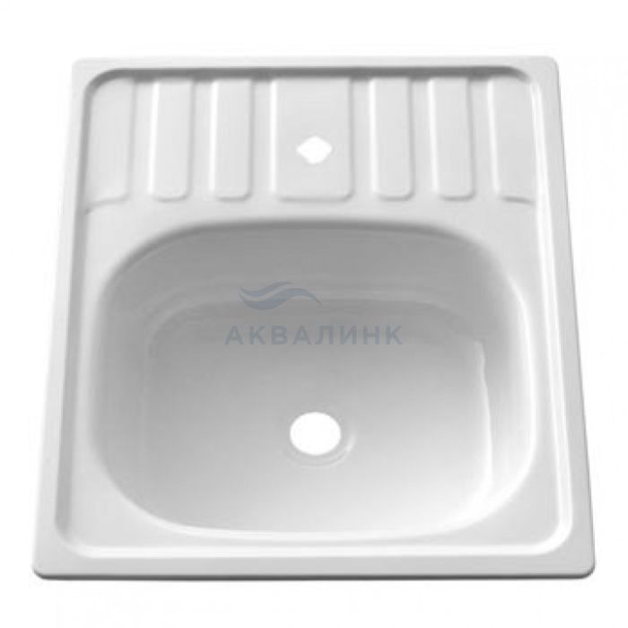 Мойка стальная эмалированная 50х60 с кронштейнами 