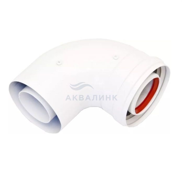 Отвод коаксиальный Okseler 90гр. d80/125 oks00110