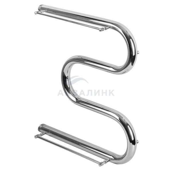 Полотенцесушитель водяной INDIGO М-образный с полкой (н.р.1") (к-0, Полиров.)