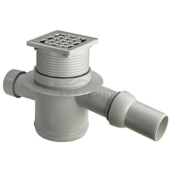 Трап Viega 4921.4 100х100/50х40 горизонтальный регулируемый с металлической решеткой 556907